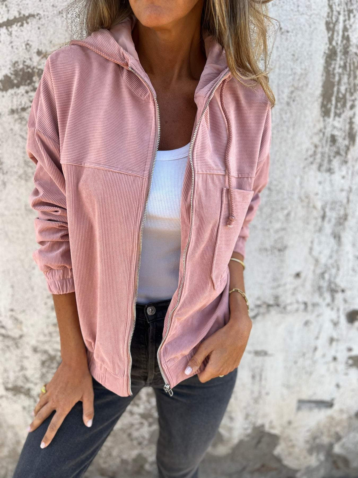 Concetta | Relaxed Fit Hooded Zip-Up Jacket