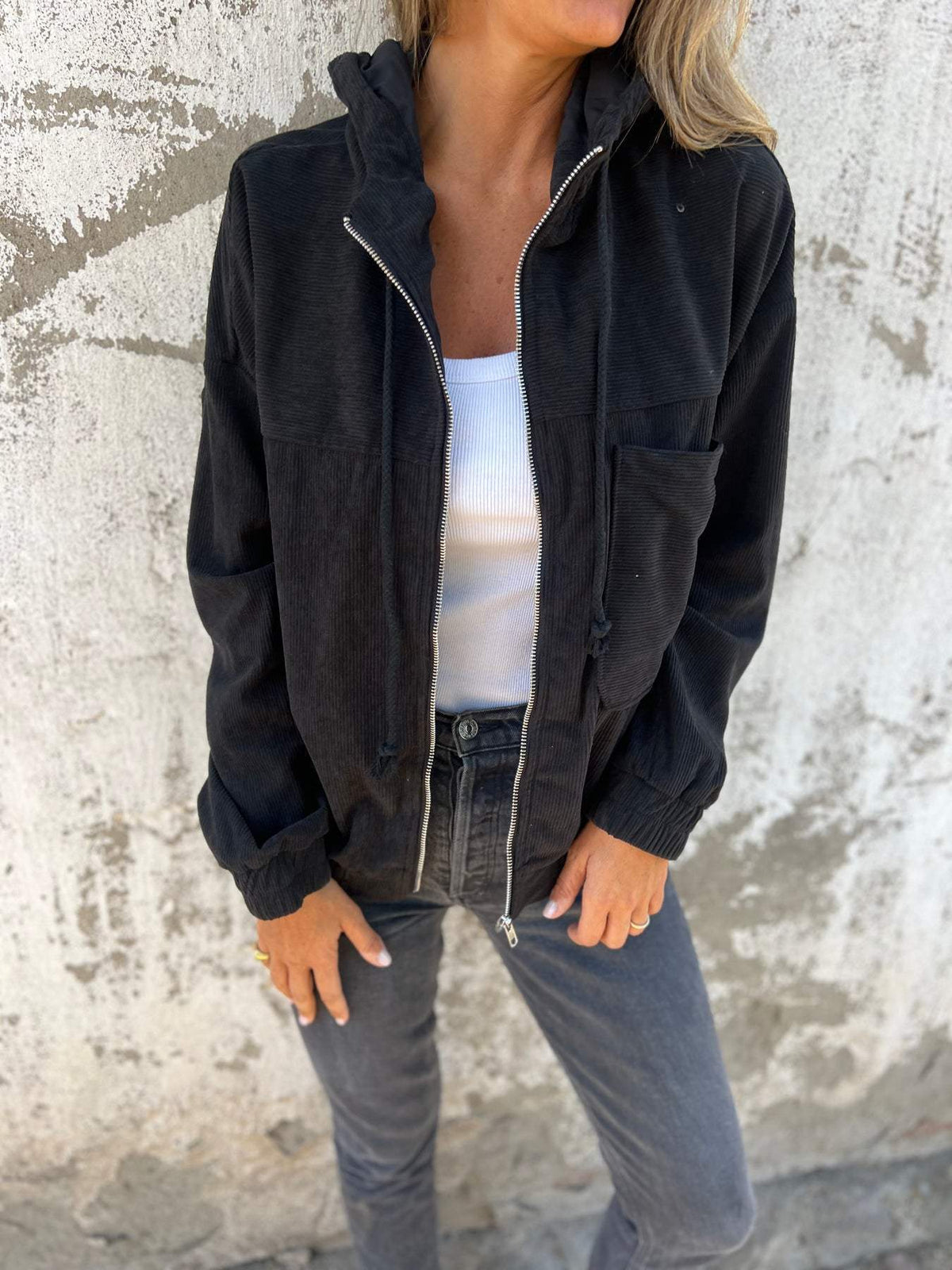Concetta | Relaxed Fit Hooded Zip-Up Jacket