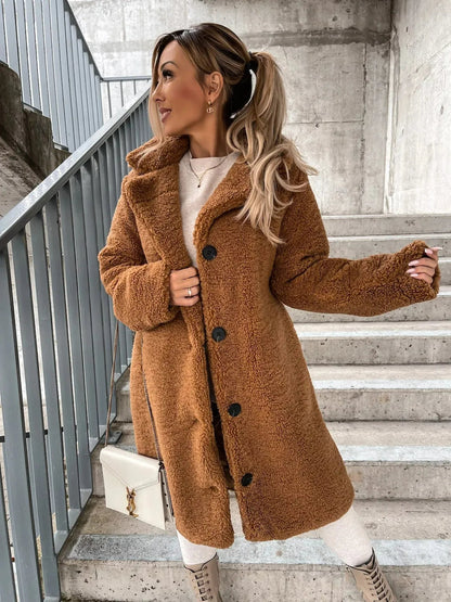 Cosette | Belted Plush Trench Coat