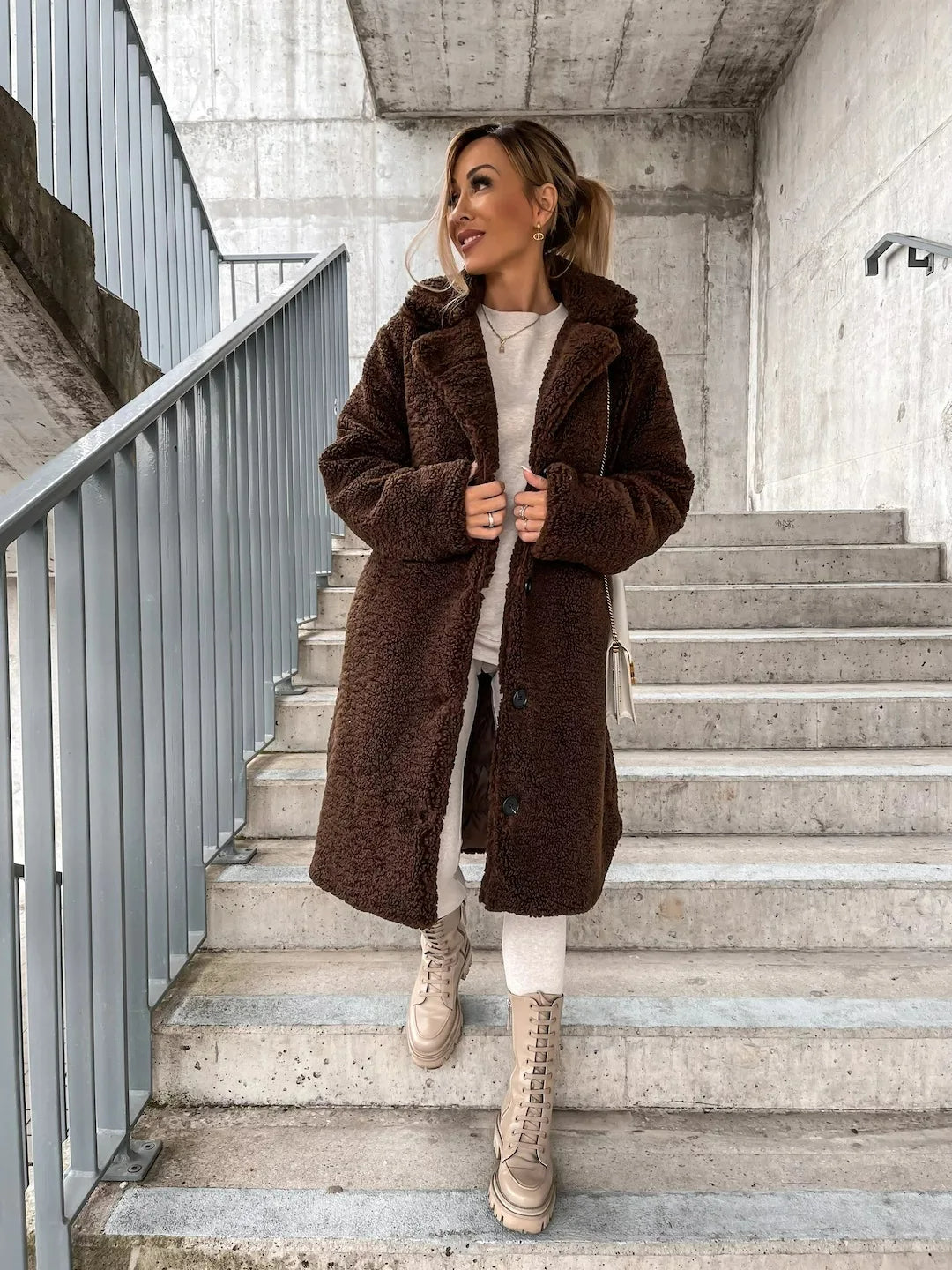 Cosette | Belted Plush Trench Coat