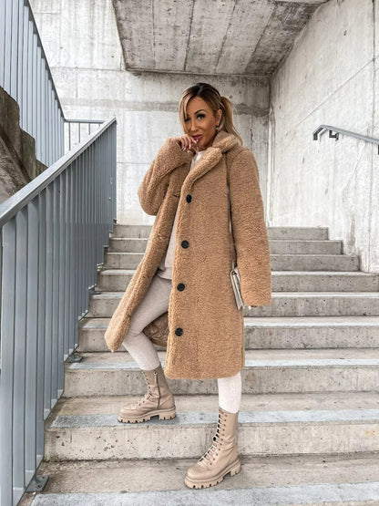 Cosette | Belted Plush Trench Coat