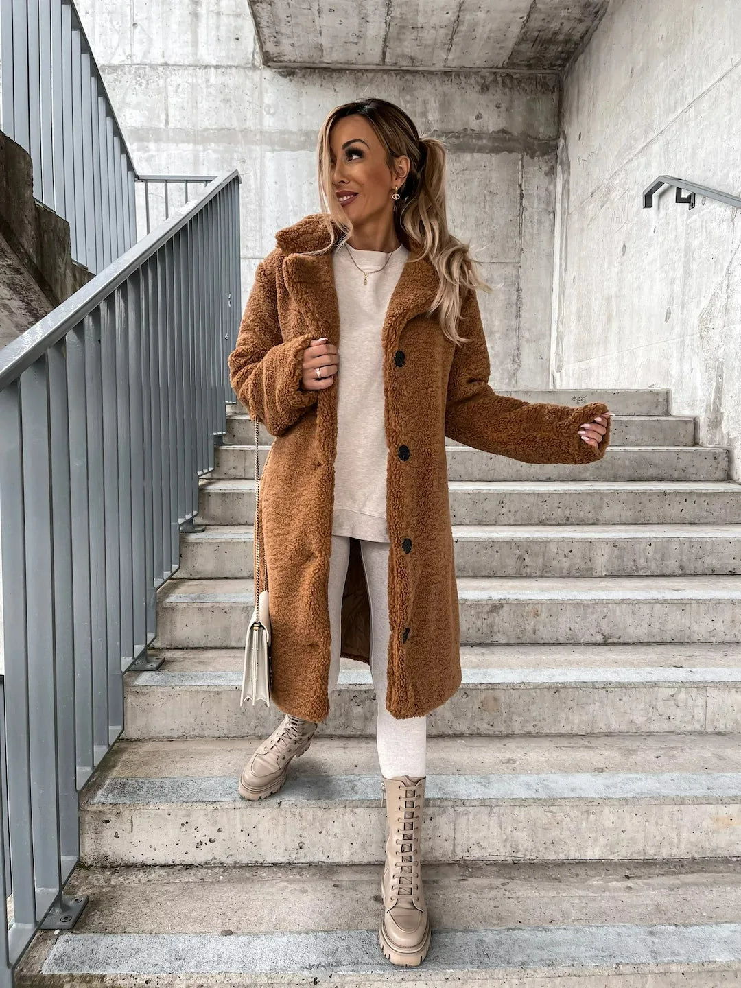 Cosette | Belted Plush Trench Coat