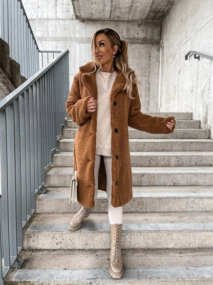 Cosette | Belted Plush Trench Coat