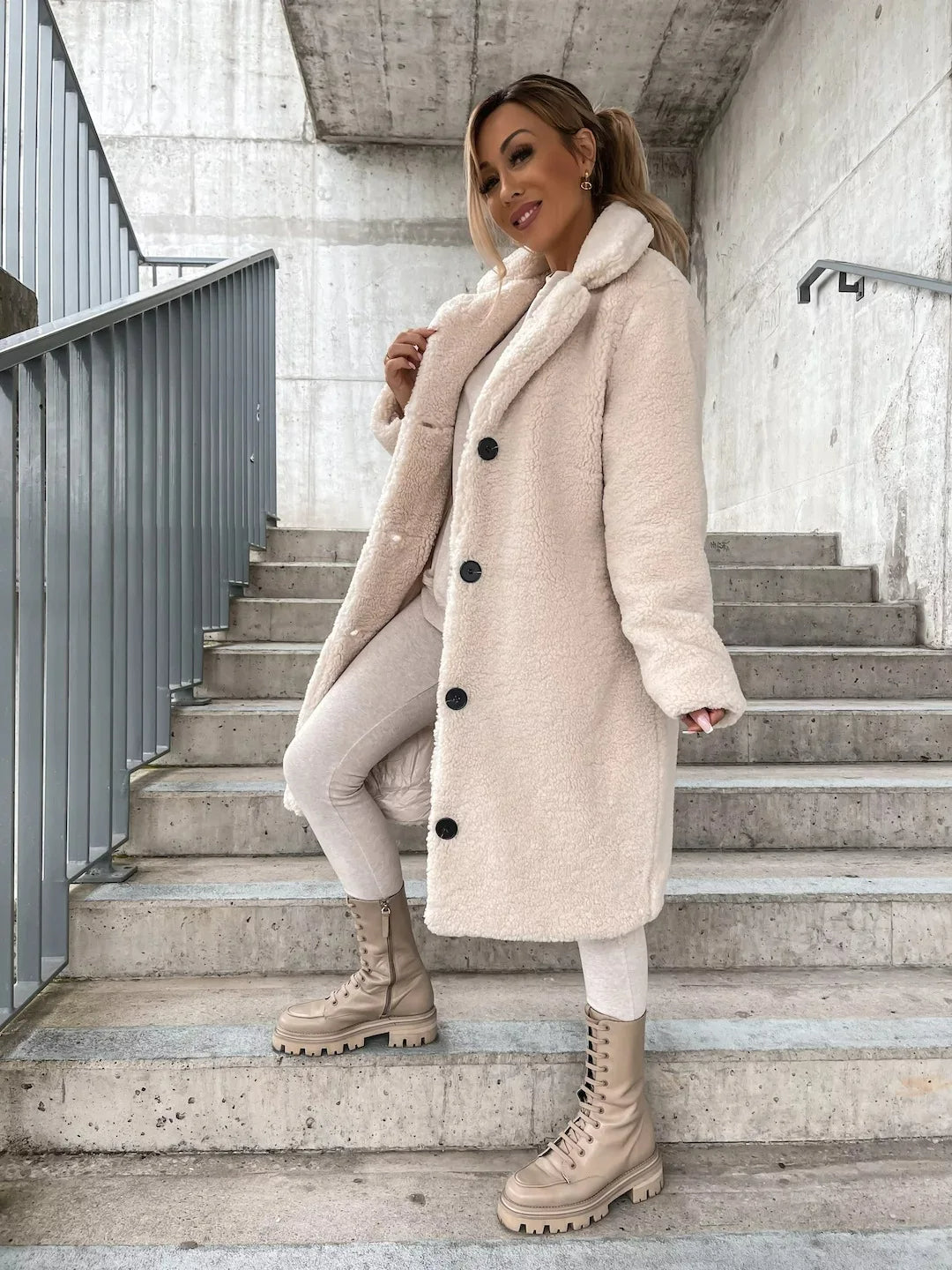 Cosette | Belted Plush Trench Coat