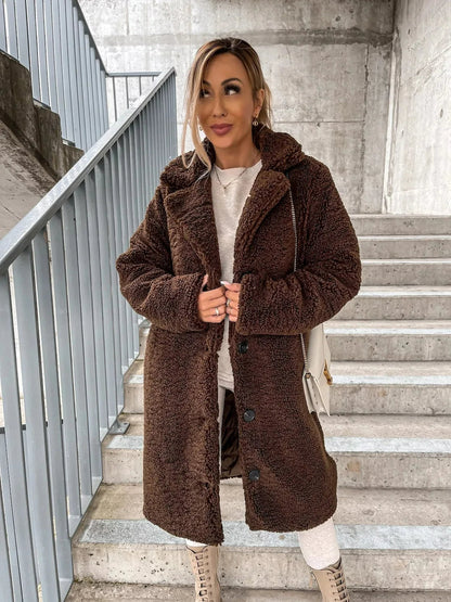 Cosette | Belted Plush Trench Coat