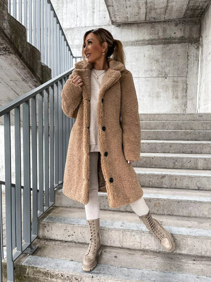 Cosette | Belted Plush Trench Coat
