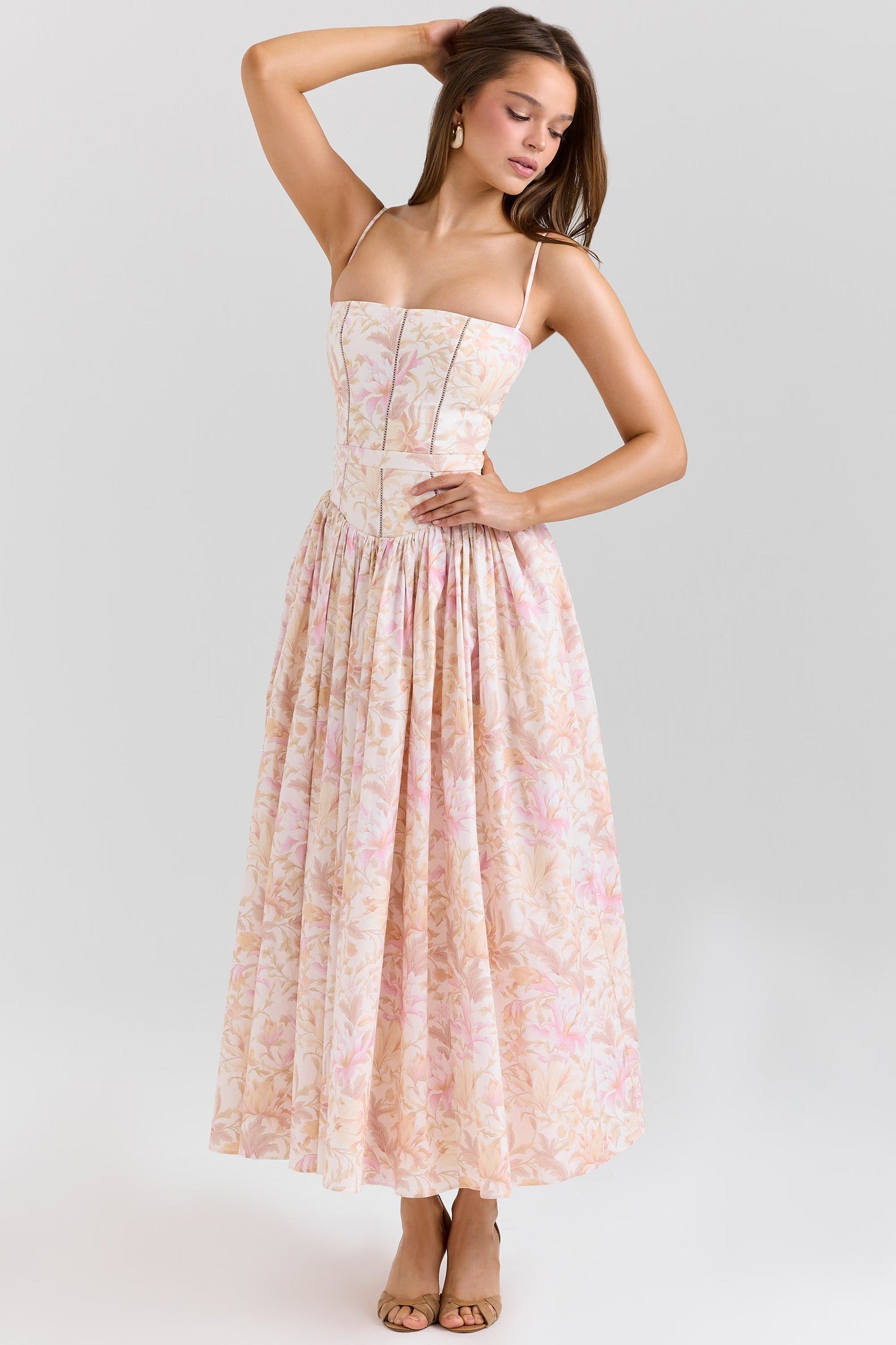 Cyske Floral Midi Dress