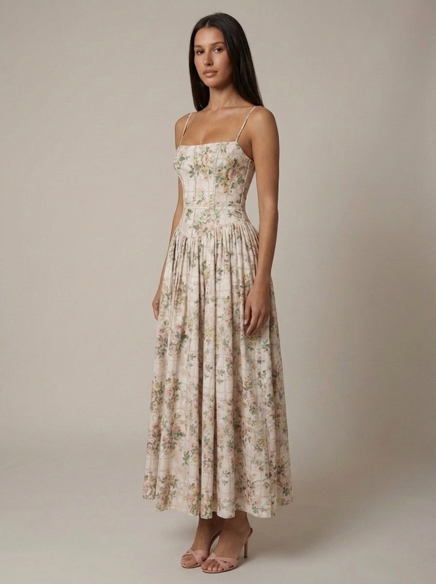 Cyske Floral Midi Dress