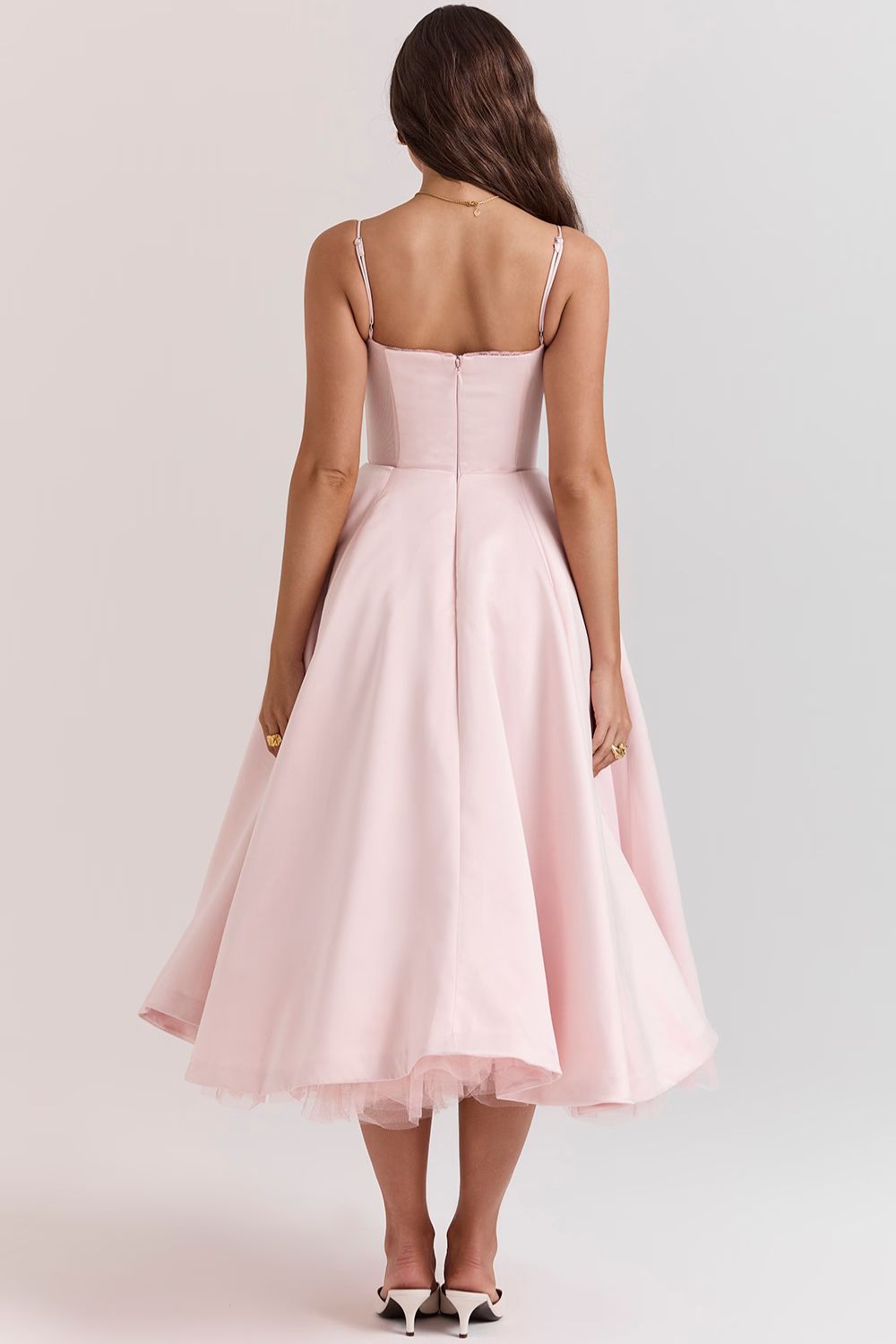 Daisy Satin Corset Midi Dress
