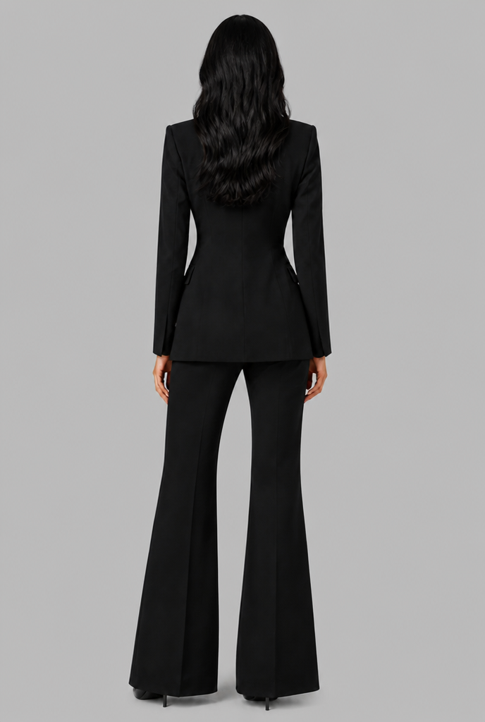Delilah | Tailored Blazer Flared Trouser Suit Set