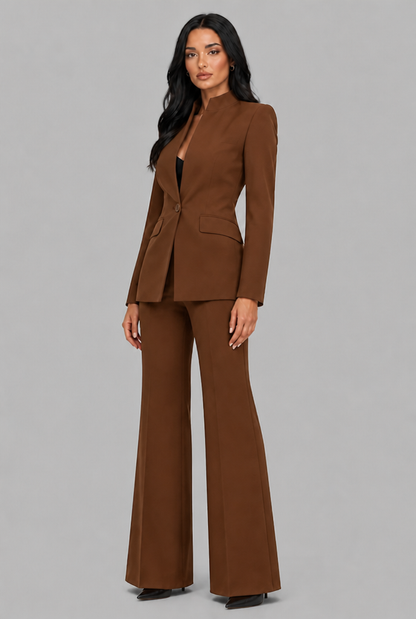 Delilah | Tailored Blazer Flared Trouser Suit Set
