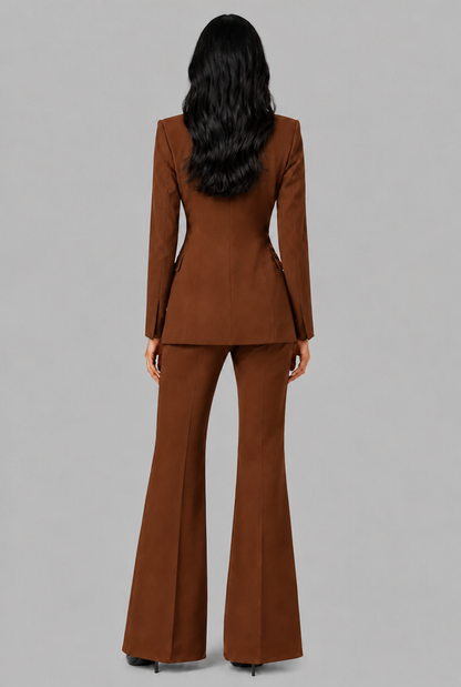Delilah | Tailored Blazer Flared Trouser Suit Set