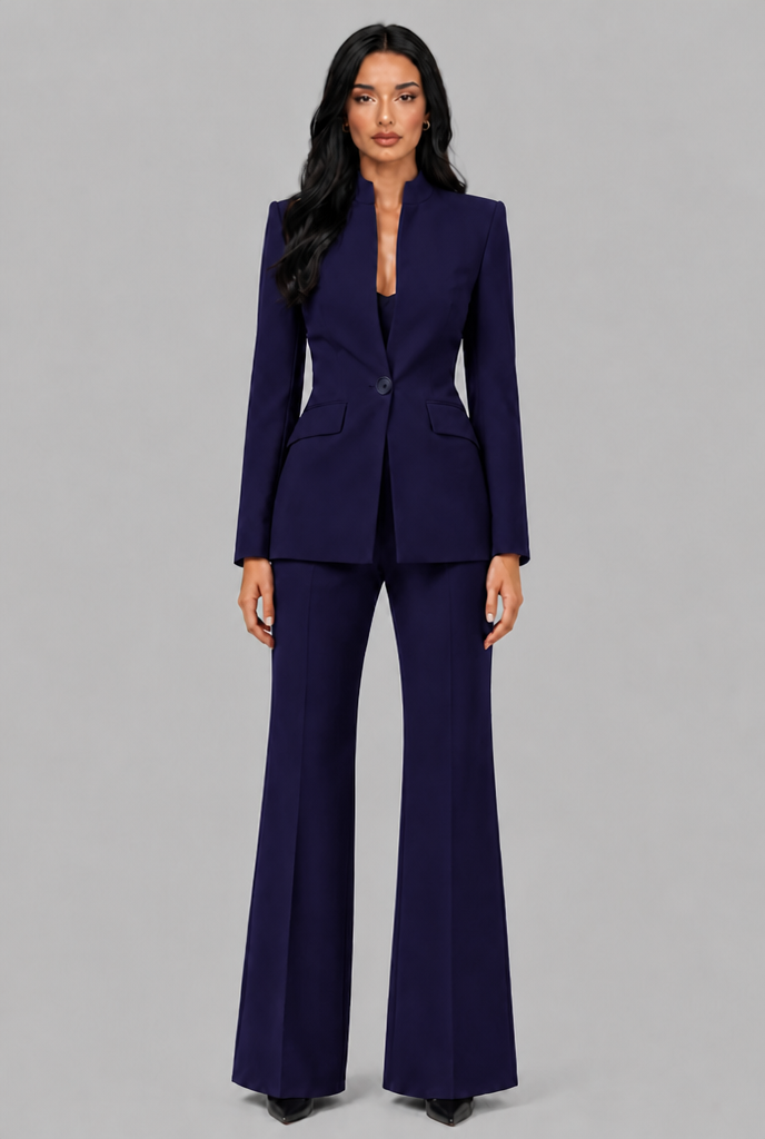 Delilah | Tailored Blazer Flared Trouser Suit Set
