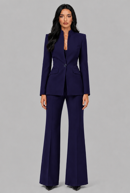 Delilah | Tailored Blazer Flared Trouser Suit Set