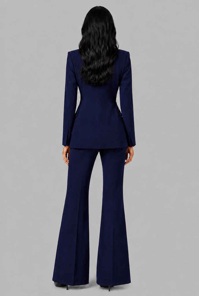 Delilah | Tailored Blazer Flared Trouser Suit Set