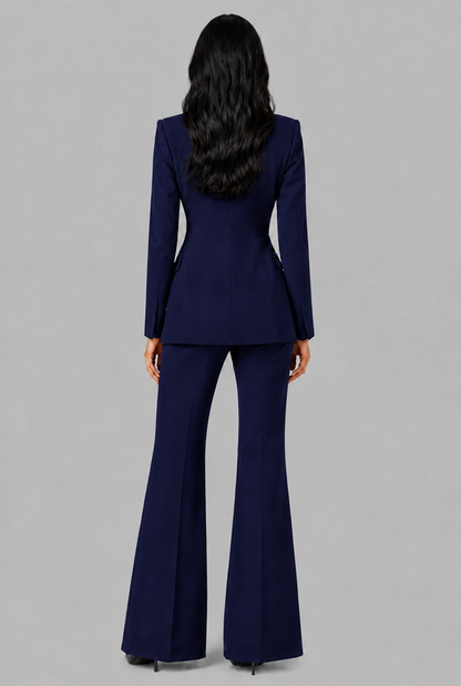 Delilah | Tailored Blazer Flared Trouser Suit Set
