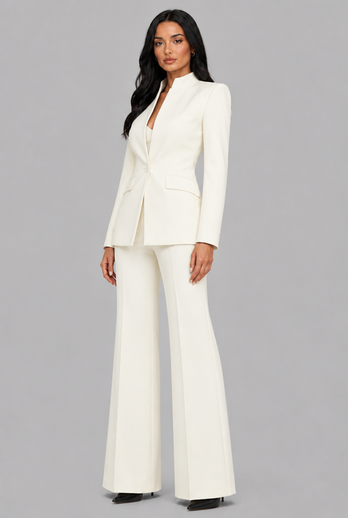 Delilah | Tailored Blazer Flared Trouser Suit Set