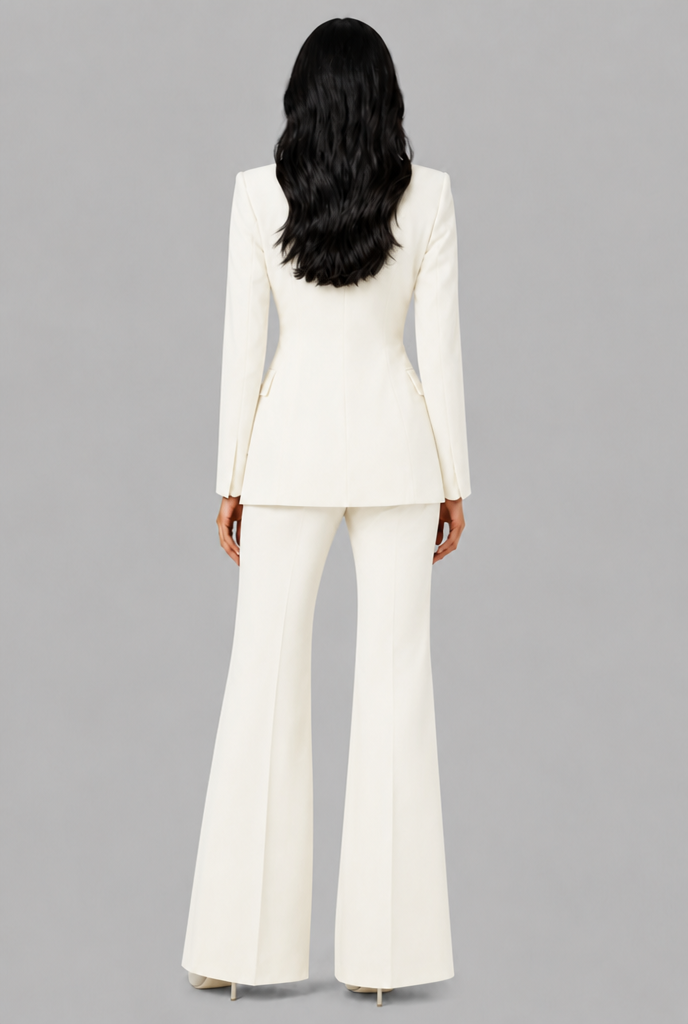 Delilah | Tailored Blazer Flared Trouser Suit Set