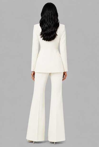Delilah | Tailored Blazer Flared Trouser Suit Set