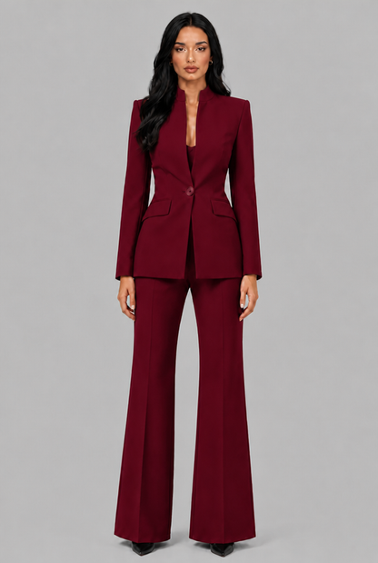 Delilah | Tailored Blazer Flared Trouser Suit Set