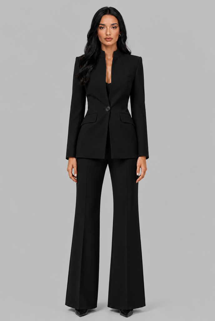 Delilah | Tailored Blazer Flared Trouser Suit Set