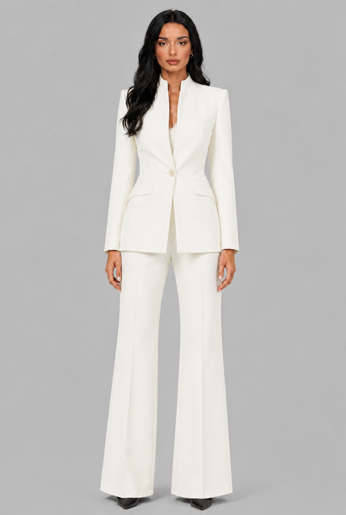 Delilah | Tailored Blazer Flared Trouser Suit Set