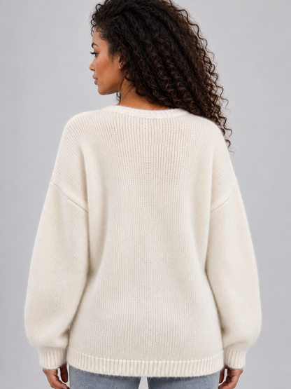 Doris | Pull en maille avec appliqués floraux