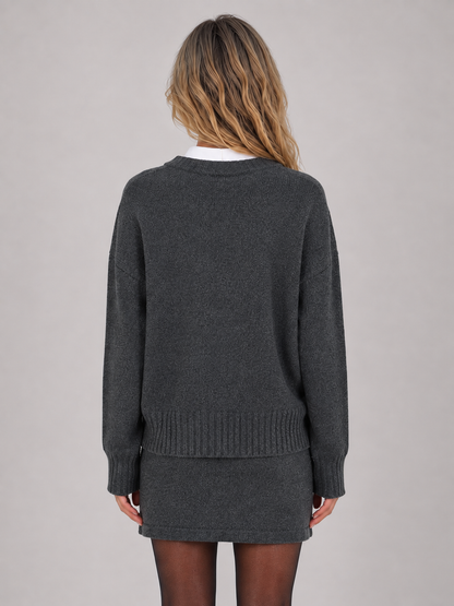 Dorothy | Conjunto de falda tipo jumper de punto de dos piezas