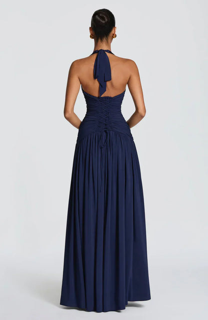 Elara Halter Maxi Dress