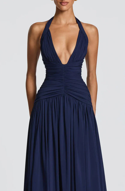 Elara Halter Maxi Dress