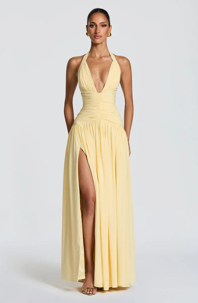 Elara Halter Maxi Dress
