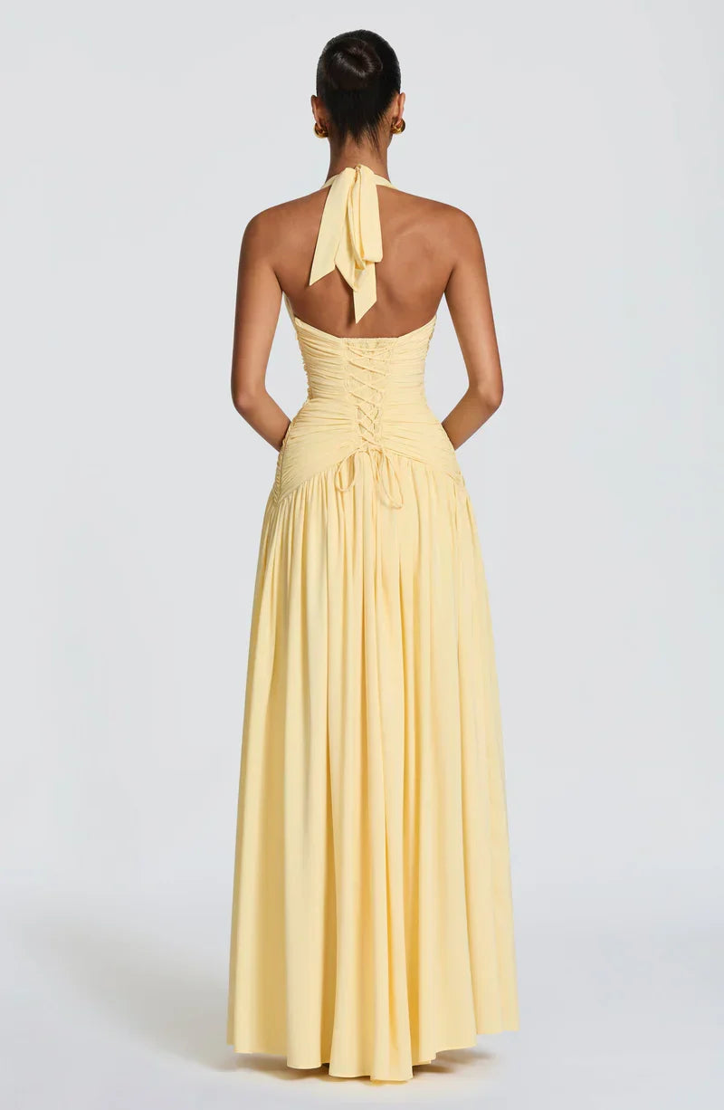 Elara Halter Maxi Dress