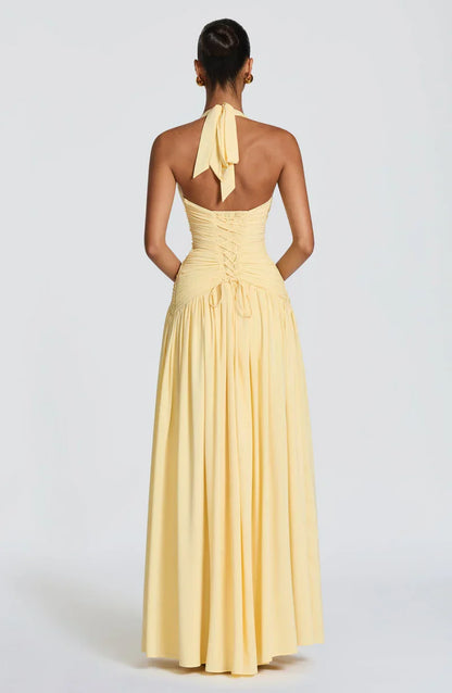 Elara Halter Maxi Dress