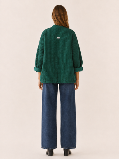Elera | Oversized Textured Button Up Jacket