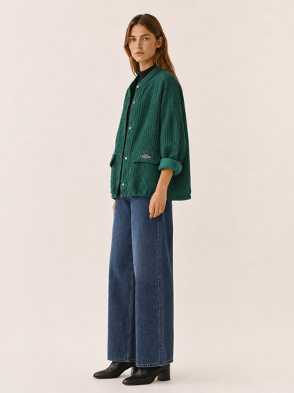 Elera | Oversized Textured Button Up Jacket