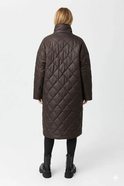 Ella | Diamond Quilted Longline Coat