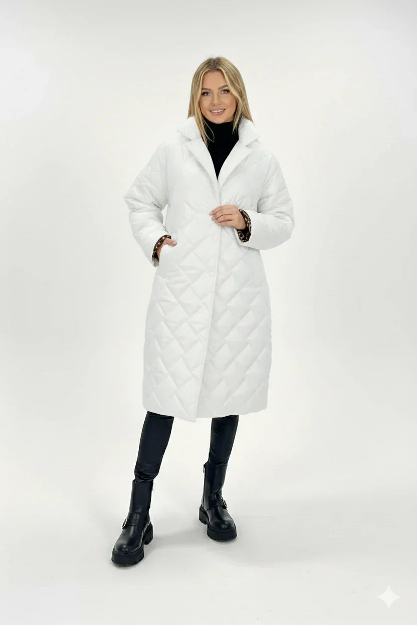 Ella | Diamond Quilted Longline Coat