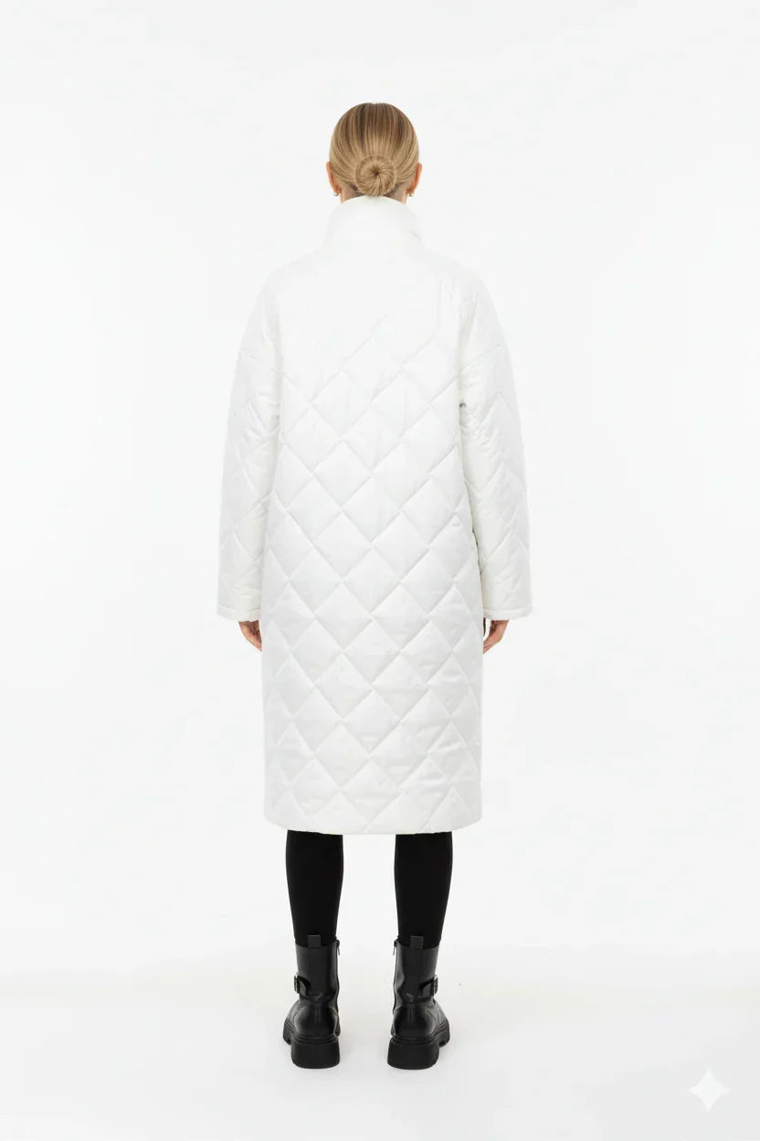 Ella | Diamond Quilted Longline Coat