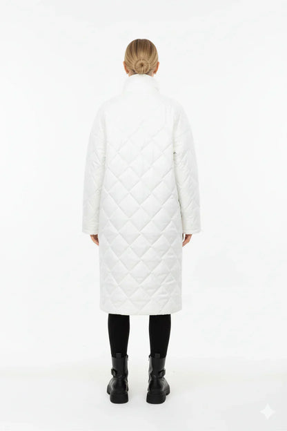 Ella | Diamond Quilted Longline Coat
