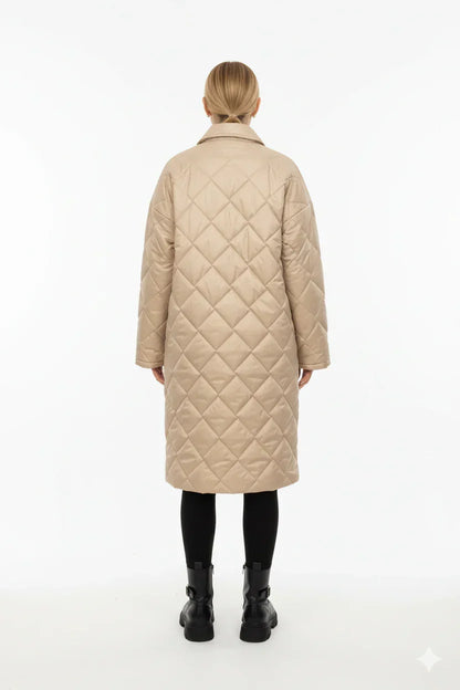 Ella | Diamond Quilted Longline Coat