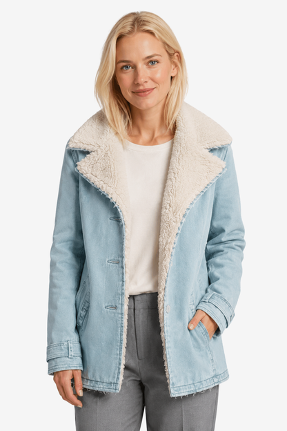 Elowen | Faux Suede Shearling Long Coat