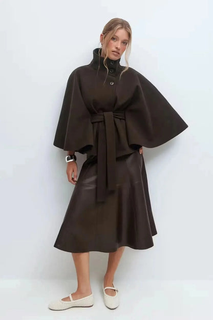 Elsie Belt Cape Jacket