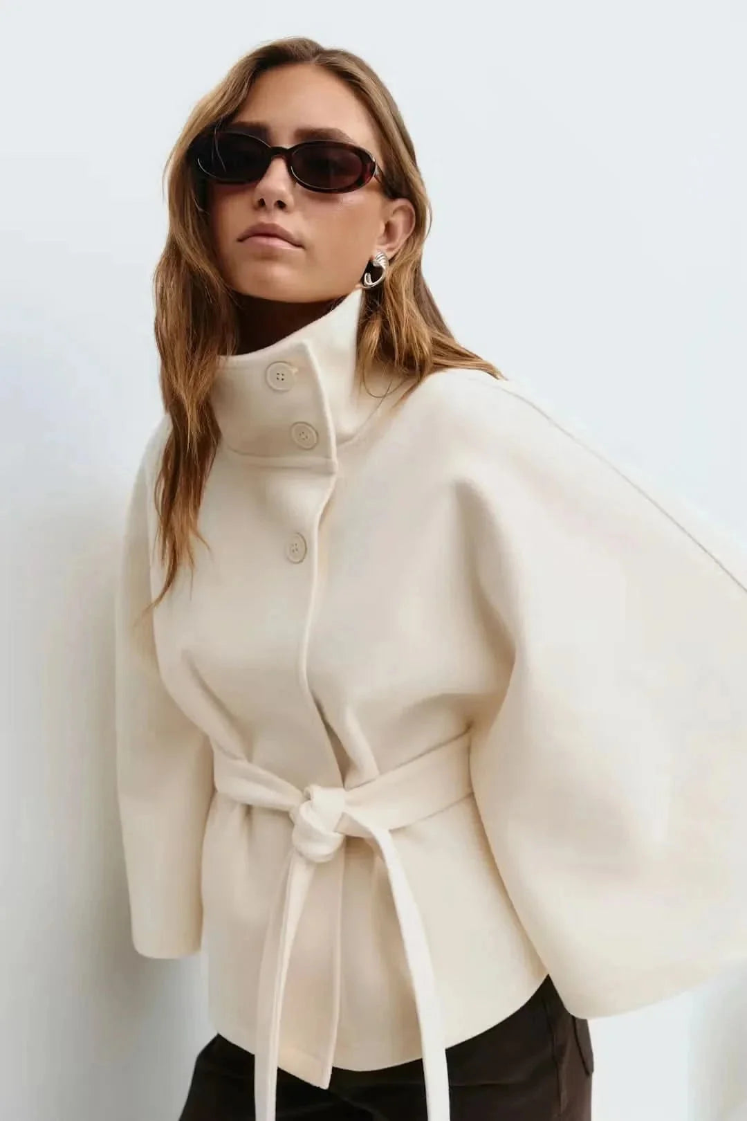 Elsie Belt Cape Jacket