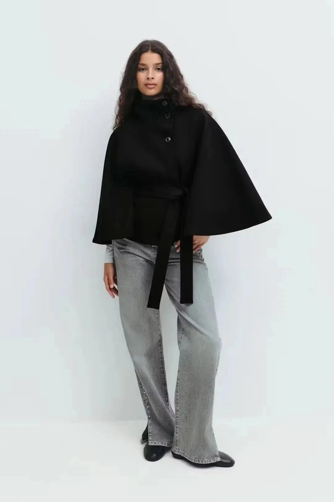 Elsie Belt Cape Jacket