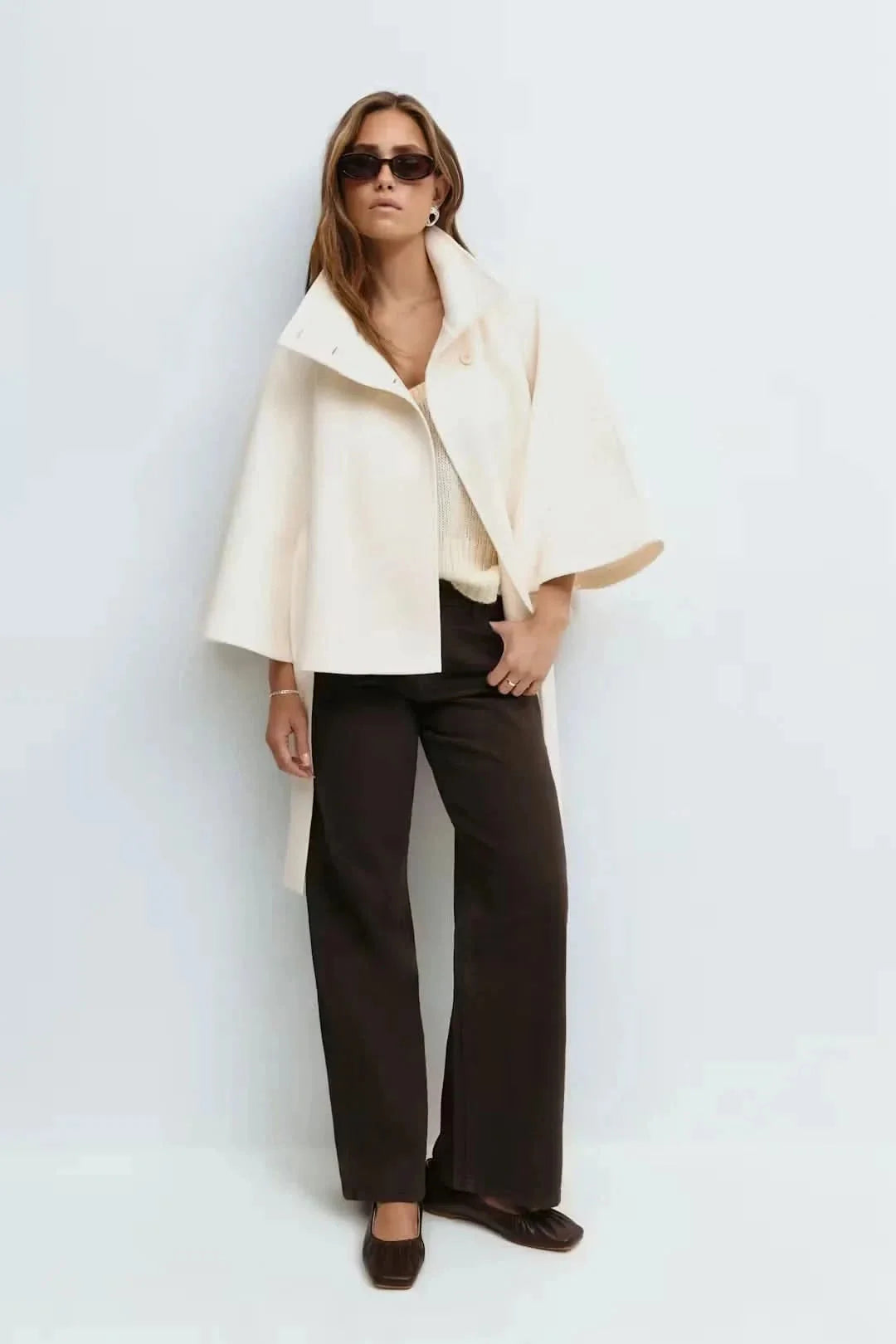 Elsie Belt Cape Jacket