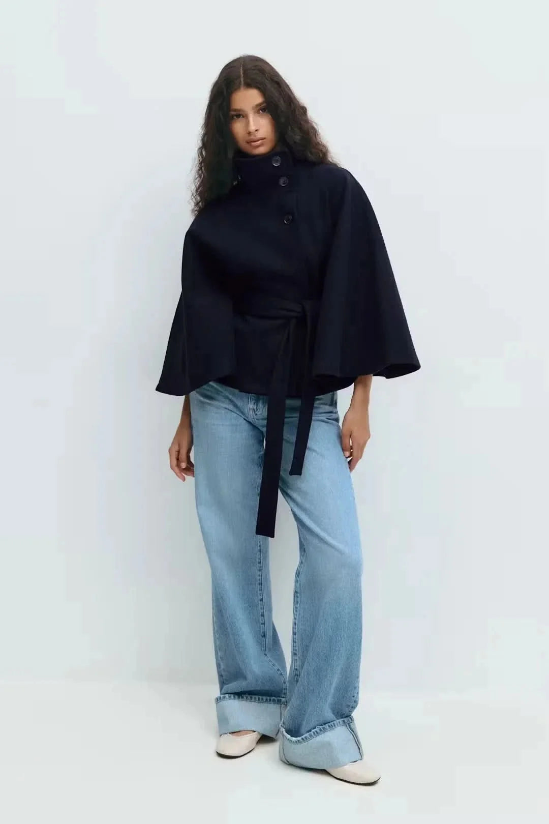 Elsie Belt Cape Jacket