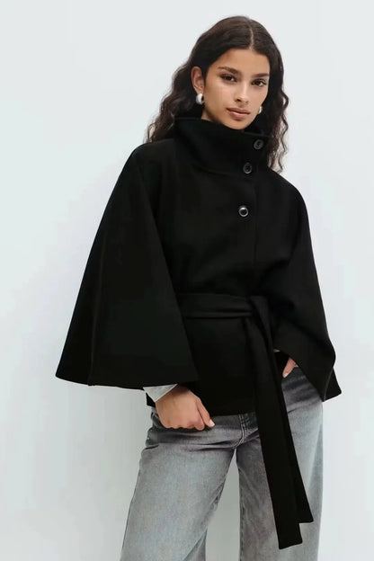 Elsie Belt Cape Jacket