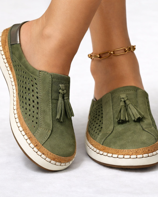 Elsie | Orthopedic Suede Tassel Slip-On Comfort Shoes