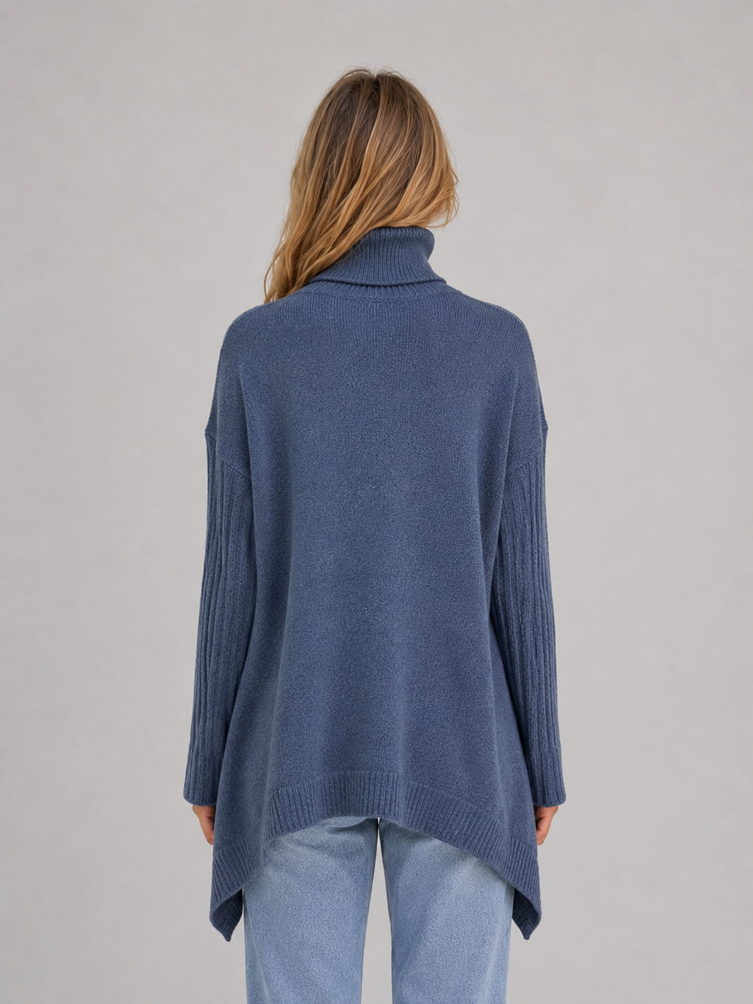 Elsie | Pull oversize long à col roulé