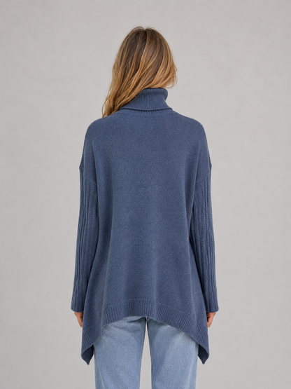 Elsie | Pull oversize long à col roulé